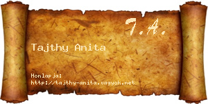 Tajthy Anita névjegykártya